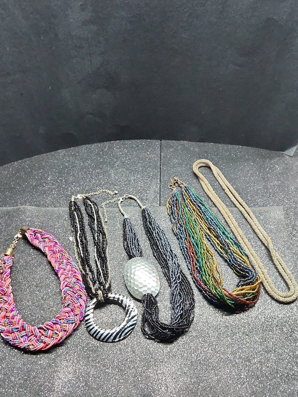 Multi-Color Beaded Statement Necklace - Women Jewelry